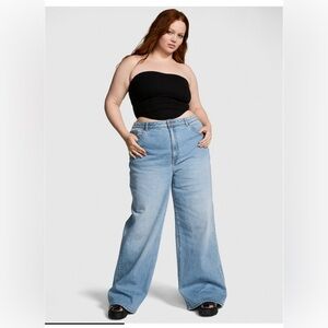PINK Victoria's Secret Light Blue Straight Leg Jeans